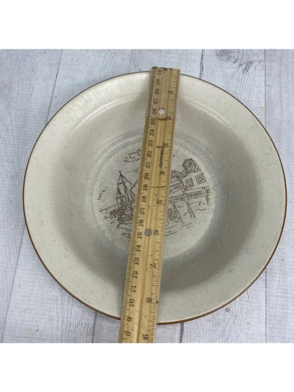 Collection Manoir CXY1 Cabin & Boat Hand Crafted Korea Ceramic Rim Bowls Set 2